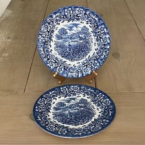 Set of 2 "17th Century England" RED RIVER Plates